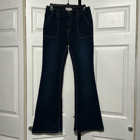 Harper Heritage Mid Rise Flare Jeans - Picture 1 of 7